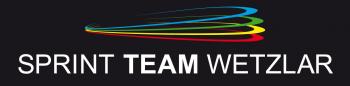 Logo Sprintteam Wetzlar mit liegenden, aufgefächerten olympischen Ringen
